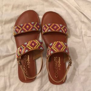 Tribal beaded sandals